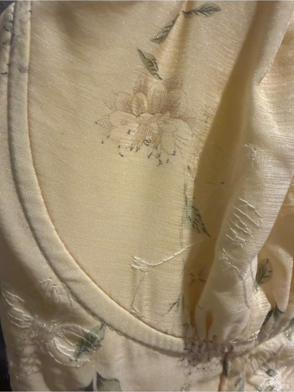 Thirty/thirty Elegant Cream Floral Midi Dress with Sweetheart Bust - Picture 6 of 7
